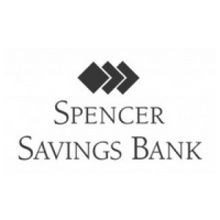 Spencer Savings Bank logo with three black diamond shapes above the name, written in uppercase serif font.