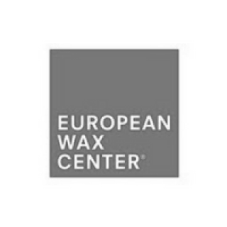 Gray square logo with the words “EUROPEAN WAX CENTER” in white, all capital letters, stacked in three lines and centered within the square.
